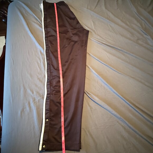 Vintage Adidas Mens XL Snap Breakaway Black/White Striped Athletic Pants - Picture 12 of 12